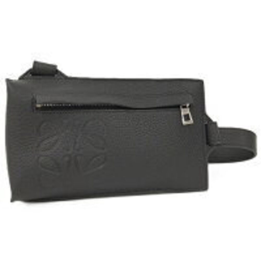 LOEWE Body Bum Crossbody Belt Bag T Pocket Vertical Anagram Leather Black